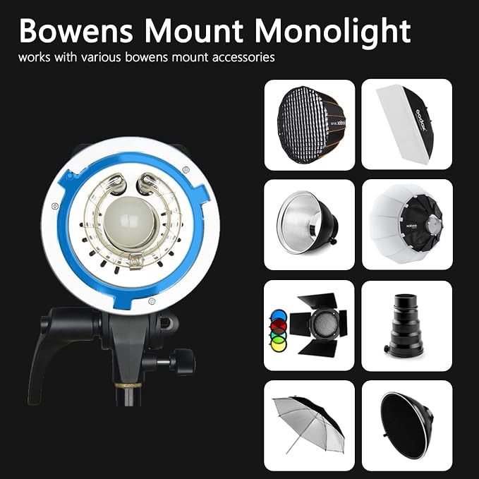 Godox Studio Flash Kit for Photography, 600W Studio Strobe Light Set - Image 3