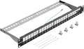 VCELINK 24-Port All Metal Blank Keystone Shielded Patch Panel, 1U Rackmount by VCELINK