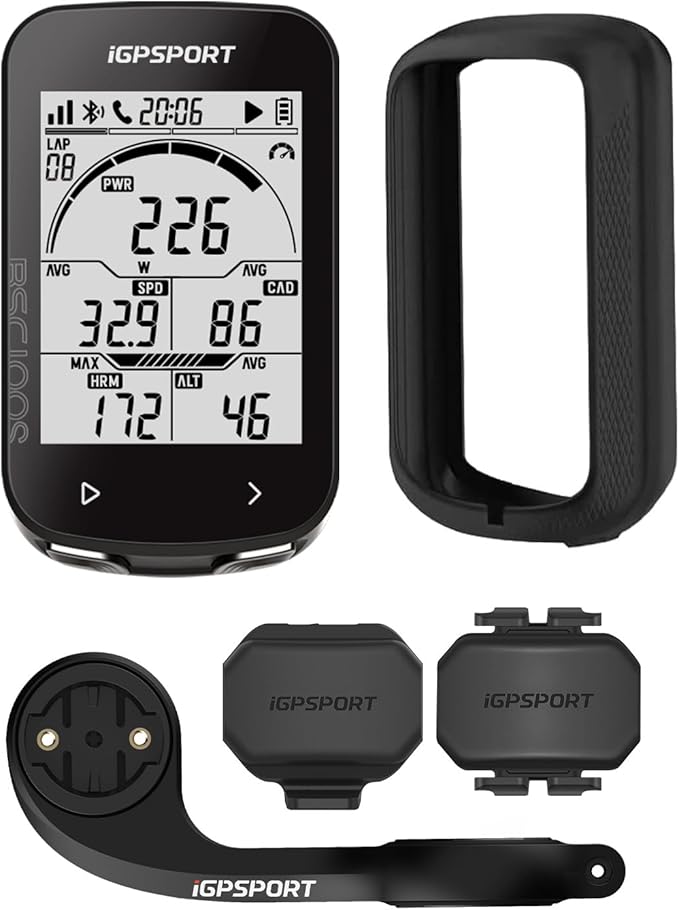 iGPSPORT BSC100S GPS Bike Computer Wireless, 2.6'' LCD Display 40H Rechargeable by iGPSPORT