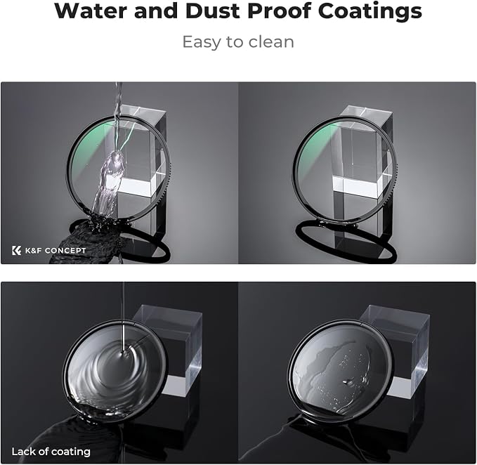 K&F CONCEPT 46mm MC UV Protection Filter Shockproof Tempered Optical Glass - Image 6