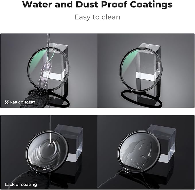 K&F CONCEPT 55mm MC UV Protection Filter Shockproof Tempered Optical Glass - Image 6