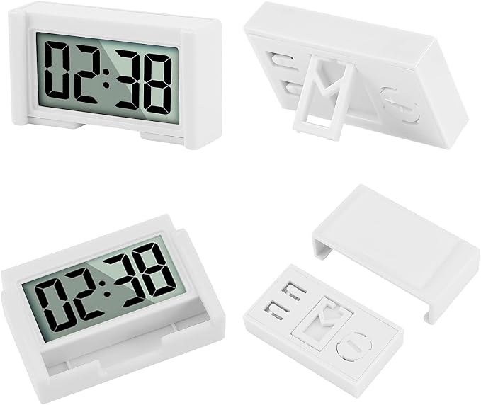 YOUNGFLY 2PCS Small Digital Clock, Vehicle Adhesive Clock - Image 4