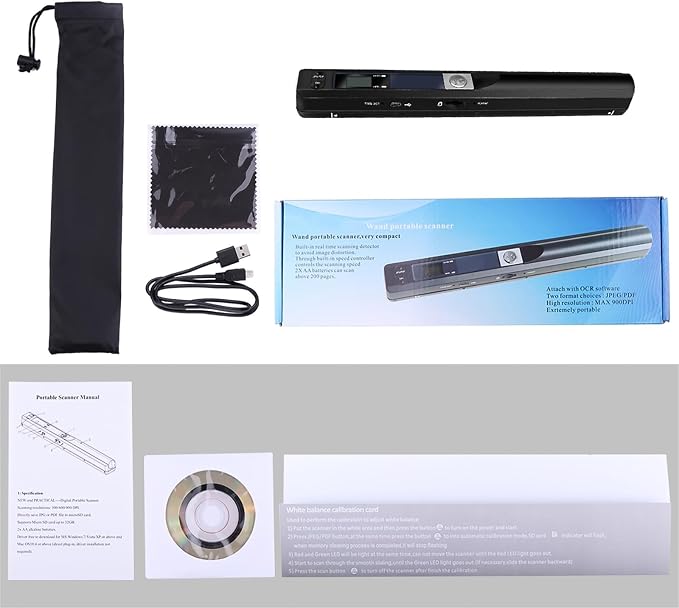 Portable Document Scanner, 900DPI Handheld Scanner Wand - Image 8