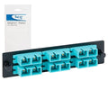 ICC SC-SC Fiber Optic Adapter Panel, LGX Compatible, 12 Fibers, Aqua 94V-0 by ICC