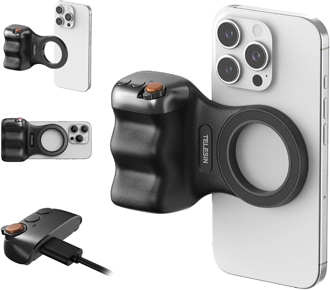 TELESIN Fun Shot Magnetic Phone Camera DSLR Style Shutter Grip by telesin