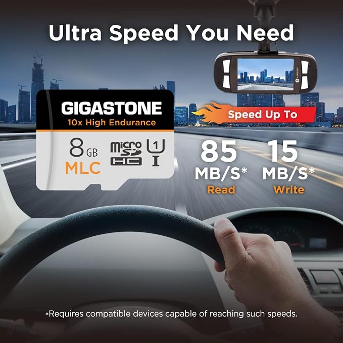 GIGASTONE Industrial 8GB MLC Micro SD Card 2-Pack, Full HD Video Recording - Image 3