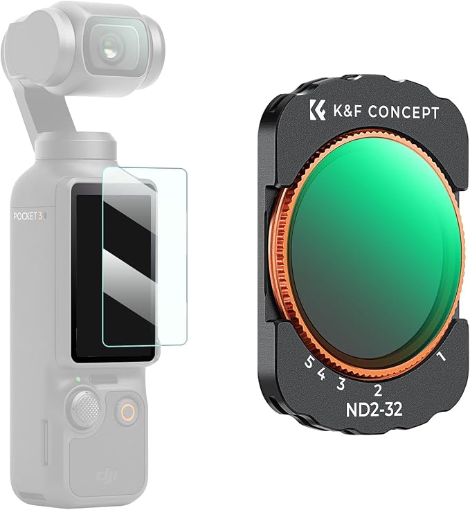 K&F CONCEPT Variable ND Filter for DJI Osmo Pocket 3/4, Xtra Muse Creator Combo by KFCONCEPT