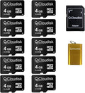 Pack of 10 Micro SD Card 4GB Flash Memory Card C6 Micro SDHC by Cloudisk