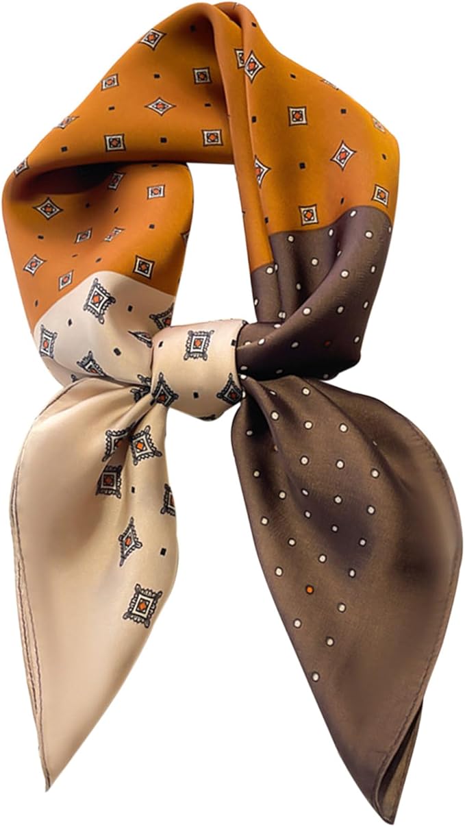Silky Scarf for Women Lightweight Satin Bandanas Neck Hair Wrap For Sleeping by OnllhNiceScarfForWomen