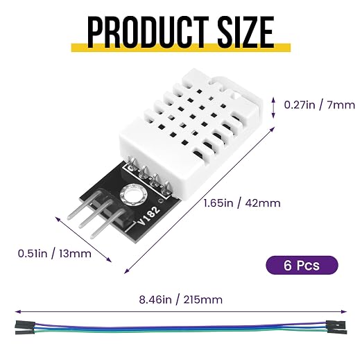 6Pcs DHT22/AM2302 Digital Temperature Humidity Sensor Module - Image 2