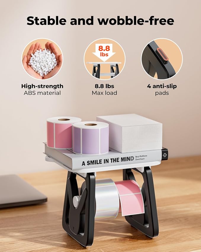 MUNBYN Thermal Label Holder for Rolls and Fanfold Labels, Label Roll Holder for - Image 6
