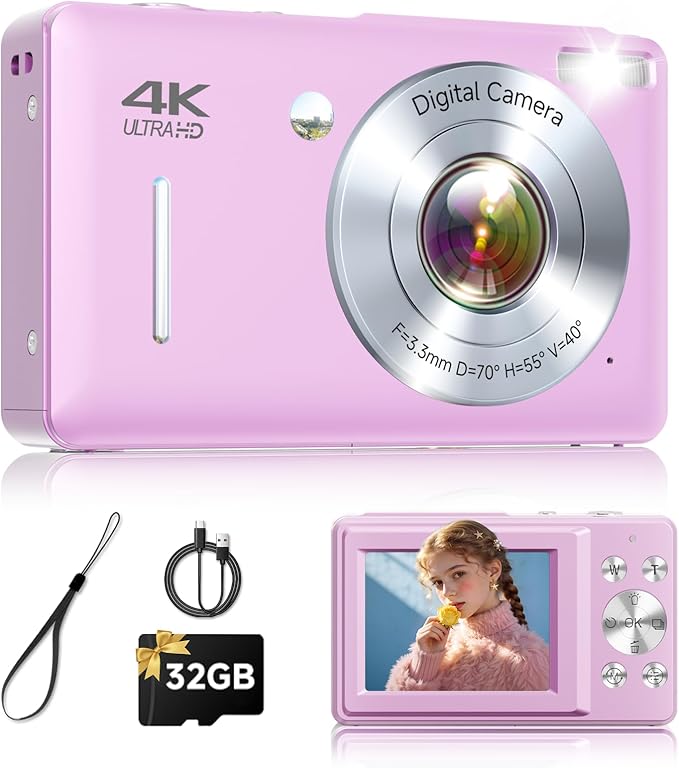 Digital Camera, 44MP FHD 1080P Point and Shoot Digital Camera by CEYE
