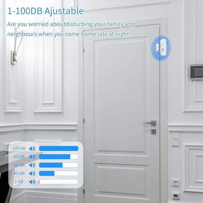 Smart WiFi Door & Window Alarm Sensor Chime - Image 2