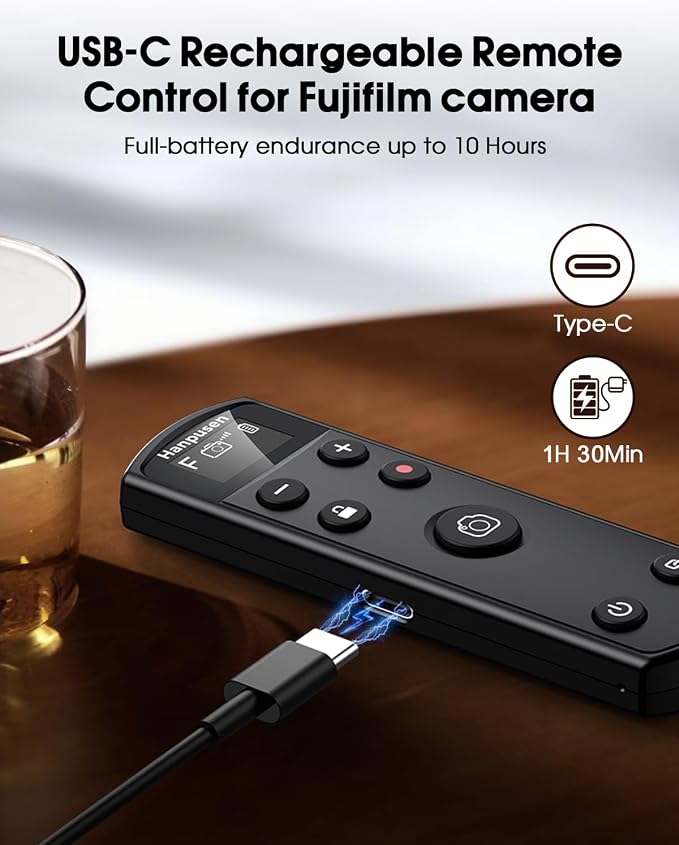 for Fujifilm Camera Remote Control, Hanpusen Rechargeable Wireless Shutter - Image 2