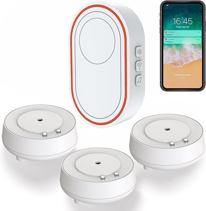 WiFi Water Leak Detector 3 Pack, Smart Water Alarm by Tuehakny