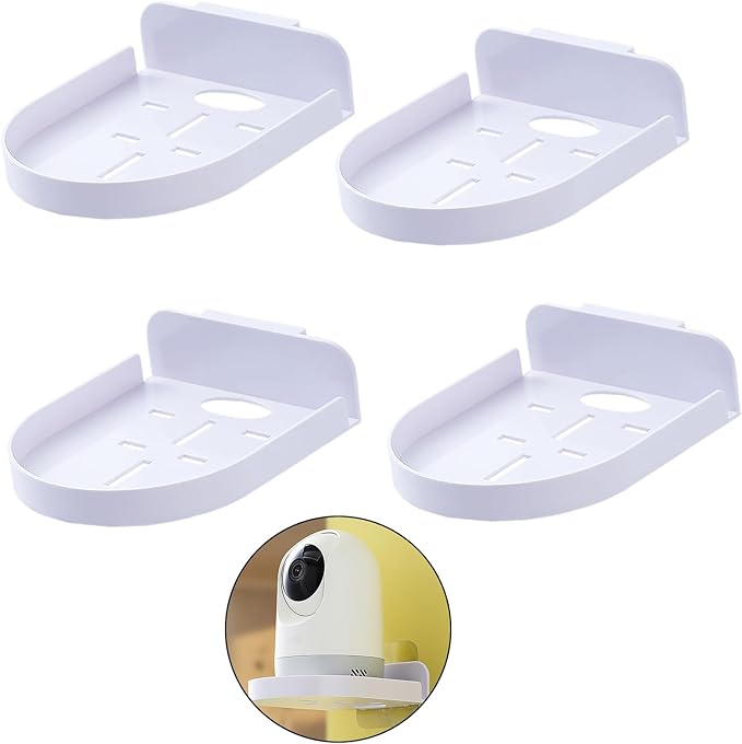 4 Pcs Security Camera Wall Mount, Baby Monitor Wall Mount, Adhesive Small Wall by Nokiils