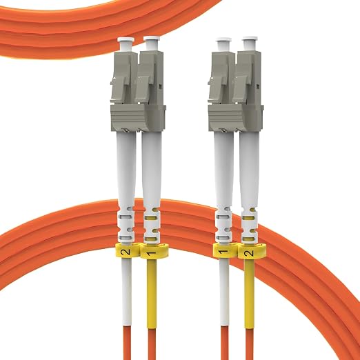 OM1 LC to LC Fiber Patch Cable 20m/66ft, Length Options:0.2m-20m, 1G/10GB by KeepFlyFiber