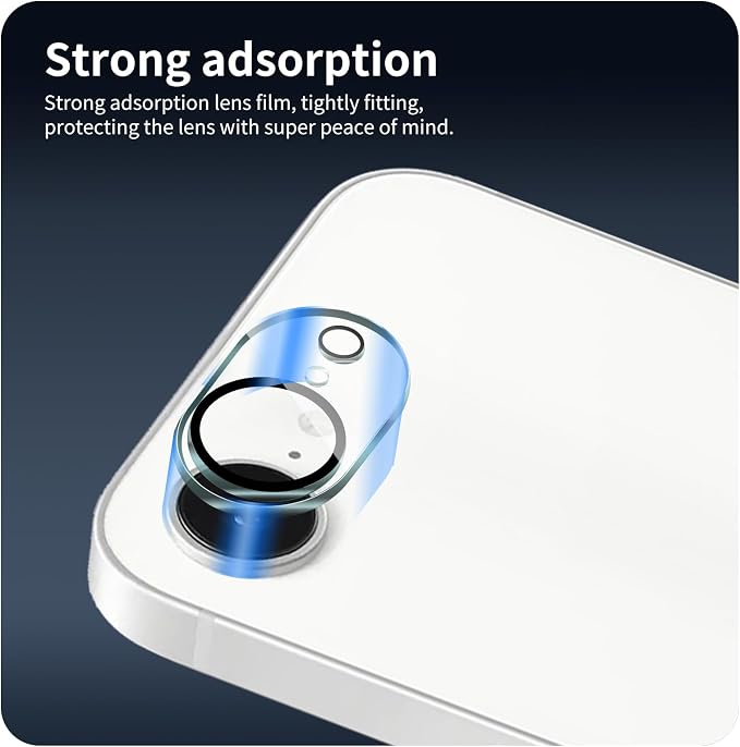 4-Pack Camera Lens Protector for iPhone 17e/16e, 9H Tempered Glass Camera Cover - Image 6
