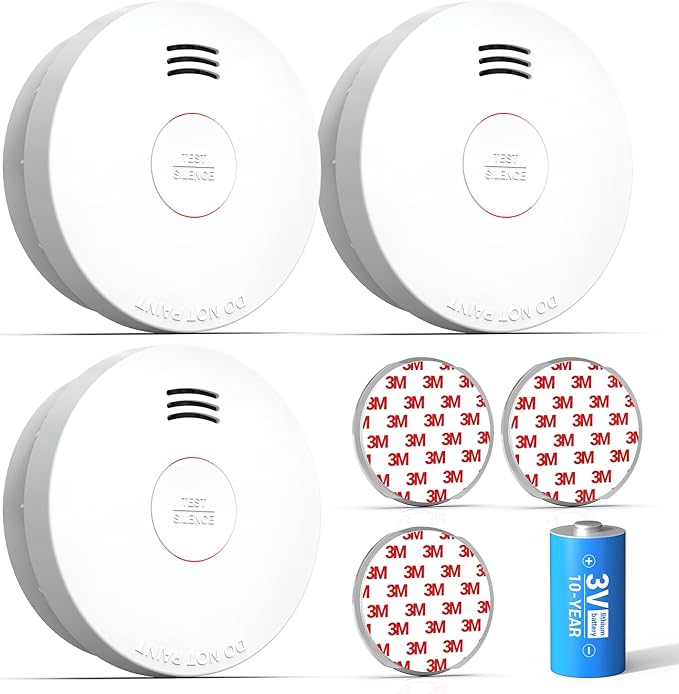 SITERWELL Smoke Detector, Smoke Detector 10 Year Battery by SITERWELL