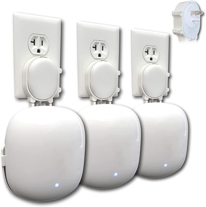 The Nest WiFi Pro Genie Wall Mount Outlet Holder Stand | Lowest Profile | Open by MountGenie
