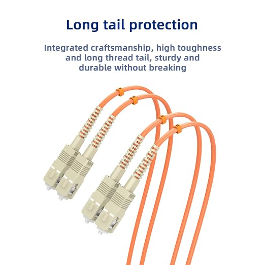 OM1 SC/UPC to SC/UPC Fiber Patch Cable 1M/3FT Multimode Duplex 62.5/125μm Fiber - Image 5