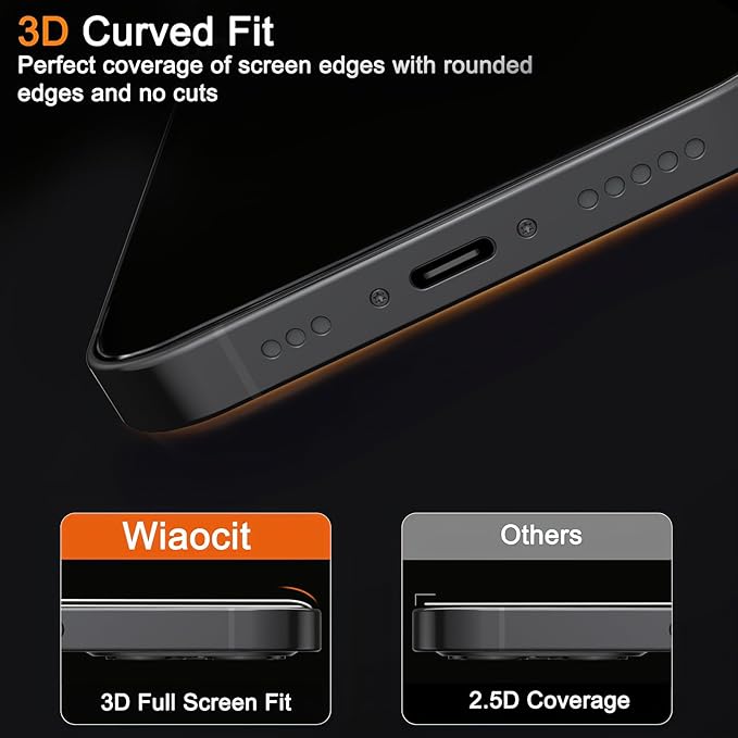 Wiaocit 3 Pack Tempered Glass Screen Protector - Image 5