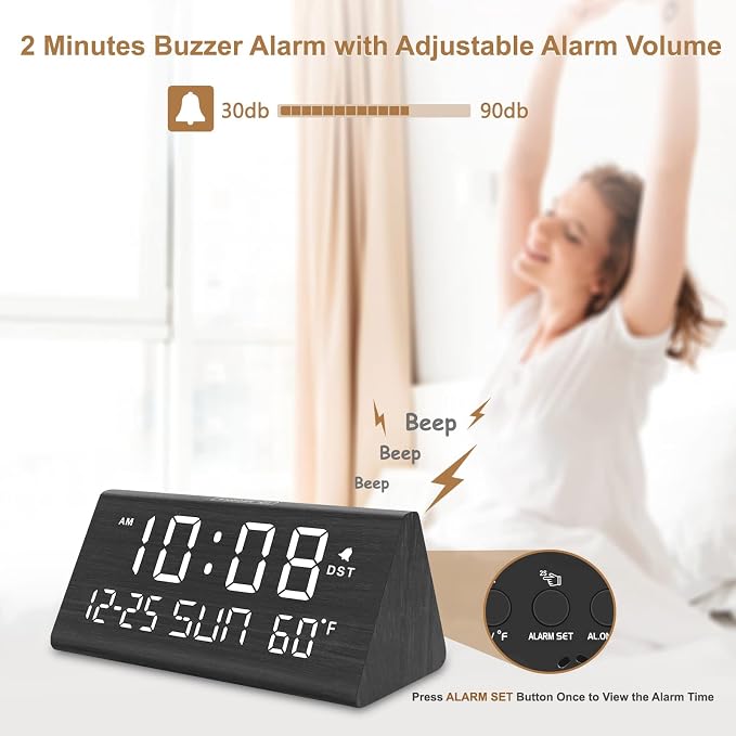 DreamSky Digital Alarm Clocks for Bedrooms - Image 3