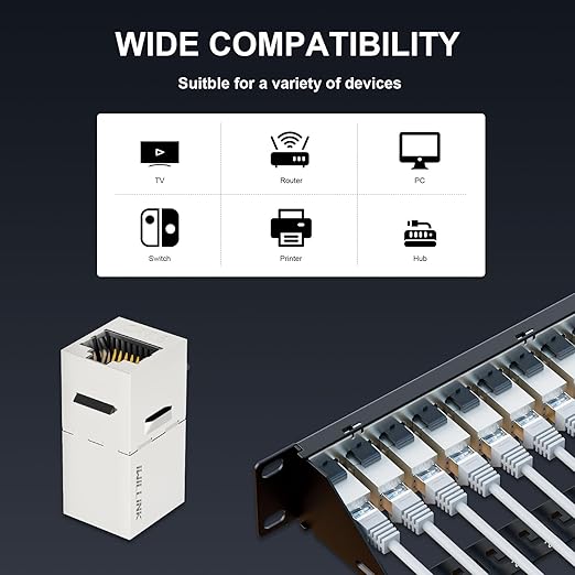 iwillink 10Gbps Patch Panel 24 Port, RJ45 Through Coupler Cat6 Patch Panel - Image 2