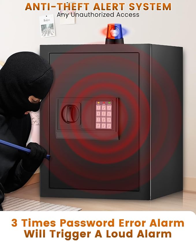 16.54 Inches Tall Safe Box, 2.5 Cuft Home Safe - Image 6