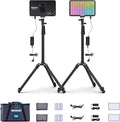 amaran Pano 60c 2-Light Kit Panel Lights, 60W RGBWW Full Color LED Video Studio by amaran