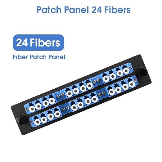 2-Pack LC/UPC Fiber Patch Panel, 6 Singlemode Blue 4 Channels LC Adapters - Image 3