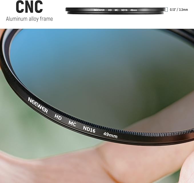 Neewer 49mm ND Lens Filter Set, ND16/ND32/ND64/ND1000, Lens Cleaning Pen - Image 5