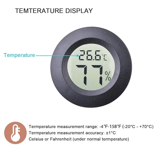 3pcs Mini Hygrometer Thermometer Indoor Outdoor Round Humidity Meter - Image 5