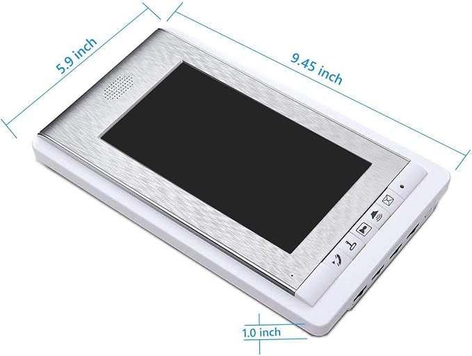 2 Units Apartment Video Intercom System, 7 Inch Monitor Wired Video Doorbell - Image 2