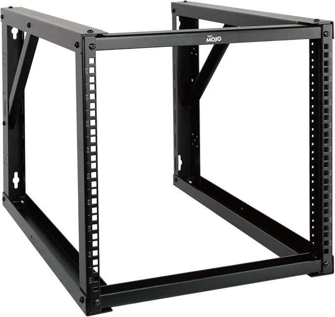 Tecmojo 9U Wall Mount Rack, Wall Mount Network Rack 24.8in Depth, Open Frame by Tecmojo