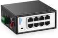 8 Port Mini Industrial Switch, 10/100Mbps Fast Ethernet, Din Rail & Wall Mount by YuLinca