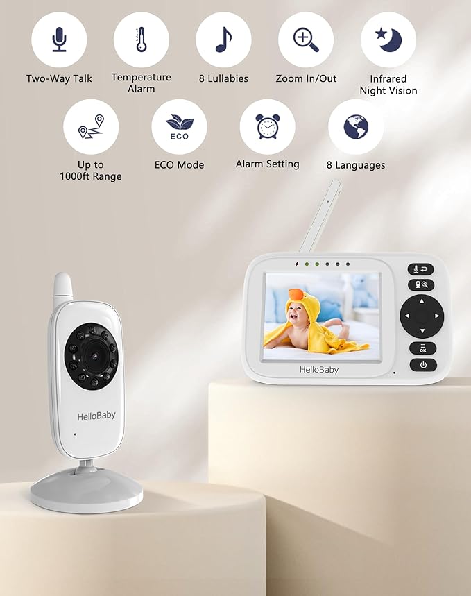 HelloBaby Monitor No WiFi Video Baby Monitor - Image 2