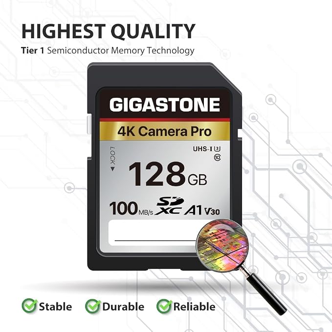 【5-Years Data Recovery】 GIGASTONE 128GB SD Card - Image 7