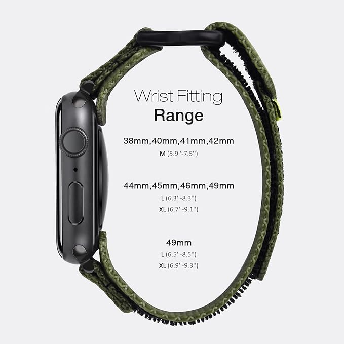 Nereides Compatible with Apple Watch Band Ultra 3/2/1, Nylon Sports Strap with - Image 5