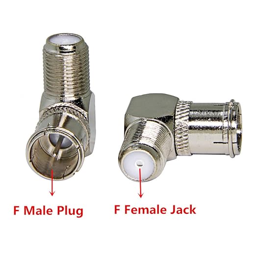 Coax Quick Connect, 2 Pack Right Angle F Male to Female Push On Adapter - Image 3