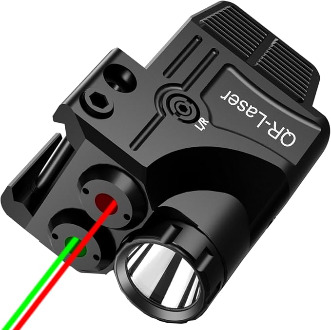 Red Green Purple Blue Laser Light Combo, 800 Lumens Tactical Flashlight Laser by QR-LaserOfficial