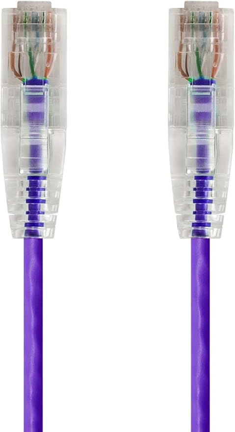 Monoprice Cat6 7ft Purple Component Level Patch Cable UTP 28AWG 550MHz Pure by Monoprice
