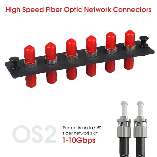 2-Pack 6 Simplex ST Fiber Patch Panel - Image 5