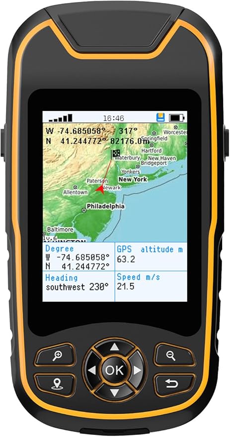 Handheld GPS for Hiking, Rugged and Waterproof Handheld GPS Navigator, 3.2" by NiesahYan