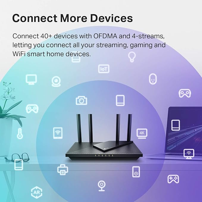 TP-Link AX1800 WiFi 6 Router – Dual Band Wireless Internet, Easy Mesh, Works - Image 6