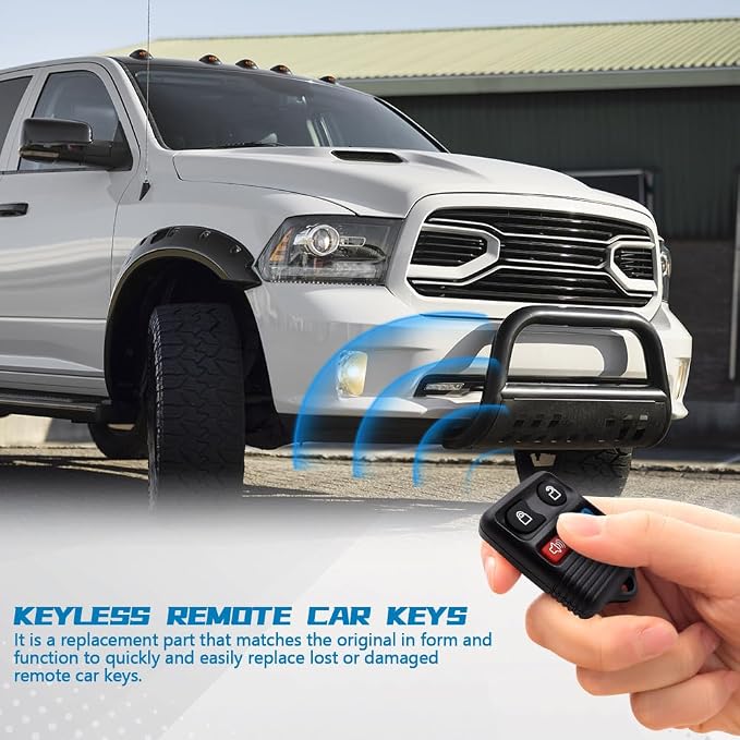 2Pcs Keyless Entry Remote Key Fob 4-Button Replacement - Image 6
