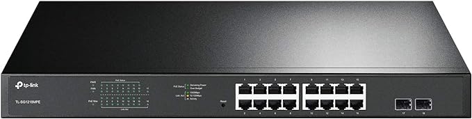 TP-Link TL-SG1218MPE 16 Port Gigabit Switch Easy Smart Managed 16 PoE+ @250W by TP-Link