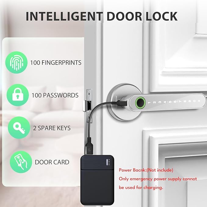 Fingerprint Door Lock Biometric Door Knob - Image 3