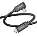 Long Tether Cable 16.4FT, USB C Fiber Optic Cable Right Angle, PD 60W & 10Gbps by DavVision