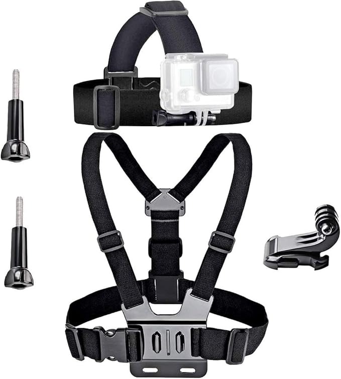 Action Camera Accessories Head Strap Mount Chest Harness Compatible by VVHOOY